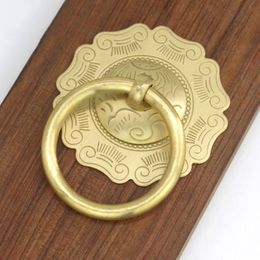 Cut flowers bookcase solid antique handle drawer knob furniture door hardware wardrobe cabinet shoe closet household pull2641