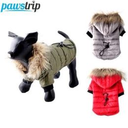 pawstrip XS-XL Warm Small Dog Clothes Winter Dog Coat Jacket Puppy Outfits For Chihuahua Yorkie Dog Winter Clothes Pets Clothing298f