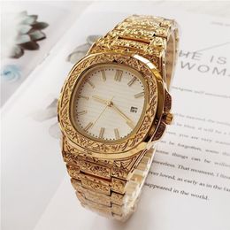 2021 Watches Promotion Explosion Models Quartz Watch Carved Shell Square Wristwatch 11colors207W