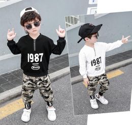 2020 NEW Summer Boys Hip Hop Clothes Sets Dancing Children Clothing Kids Short Two Piece Set Harem Capri Pants Set Size 314T5123006