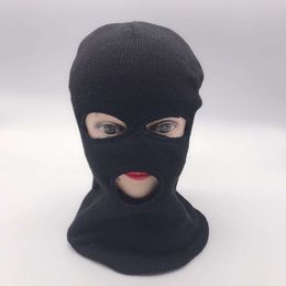 Winter New Eyes Pullover Riding Windproof And Warm Face Mask Three Hole Prop Knitted Hat 496442