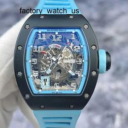 Tourbillon Watch Machinery Watch RM Watch Rm030 Argentina Ar Limited to 30 Black Carbon Material Transparent Automatic Mechanical Mens Watches with Date Dynamicst