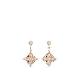 Zircon Flower Dangle and Chandelier Earrings Luxury Starlight Snowflake Sparkle Earrings Pure Gold Pure Silver Crystal Earrings Fashion jewelry