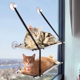 Mats Cat Window Perch, Double Stack Cat Hammock Window Seat,Space Saving Cat Bed with Upgrade Strong Suction Cup