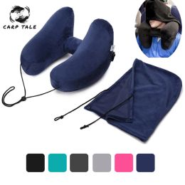 Pillow H Shape Inflatable Travel Pillow Folding Lightweight Nap Neck Pillow Car Seat Office Airplane Sleeping Cushion Pillow