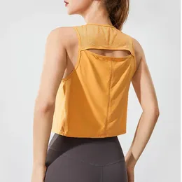 Women's Tanks Anti-pilling Chic O Neck Yoga Women Summer Top Quick Dry Lady Sport Vest Loose Female Clothes