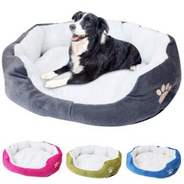 Pet Dog Bed Plush Warm Sleeping Couch Pets Mat With Removable Cover For Dogs Cats Blanket Home Cama Perro Accessories Hondenmand230u