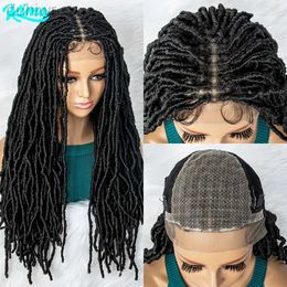 Synthetic Wigs Synthetic Lace Front Wig Braided Wigs Braid African With Hair Braided Lace Front Dreadlocks Wigs ldd240313