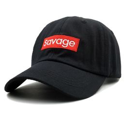 New Savage Baseball Cap Embroidery Men Dad Hat Cotton Bone Women Snapback Caps Hip Hop Sun Fashion Style Caps Gorras208i