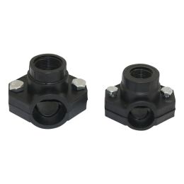 Connectors 5 Pcs DN32/DN25 Pipe Clamp 1/2" 3/4" Female Thread Garden Agriculture Irrigation Water Pipe Connection Fittings Pipe Saddle Clip