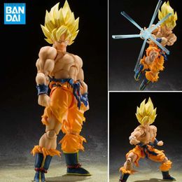 Action Toy Figures Original Z Son Goku S.H. Character Legend Goku Animation Super Saiyan Awakening Battle Damage Action Character Q240313