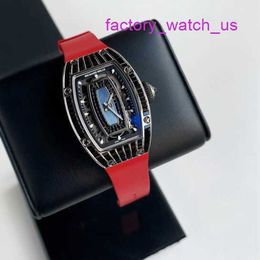 Fashion Diving Watch RM Wristwatch Rm07-01 Automatic Mechanical Watch Rm07-01 18k Platinum Black Diamond Womens