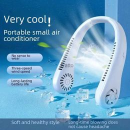 Electric Fans Portable Leakage Neck Fan USB Charging Lazy Peoples Silent Motion New Explosion Product Manufacturer Direct SalesH240313