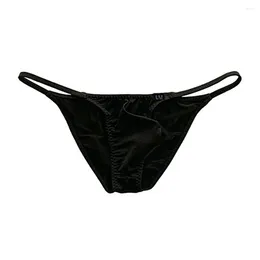 Underpants Underwear Mens Panties 1pcs Bikini Brief Lingerie Low Waist Polyester Sexy Thong Soft Pouch Solid Color Breathable