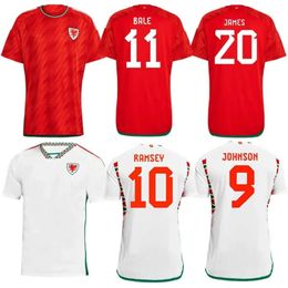 23/24 Wales Soccer Jerseys BALE JOHNSON RODON RAMSEY AMPADU MOORE WILSON COLWILL N.WILLIAMS Home Away 2022 2023 2024 National Team Football Shirt mls kids 24 25