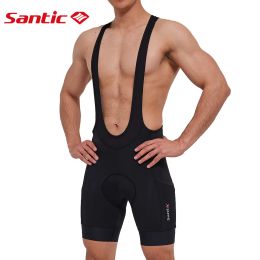 Clothings Santic Cycling Bib Shorts Men 4D Padded MTB Biker Shorts Summer Breathable Mesh Mountain Bicycle Pants with Pockets Asian Size