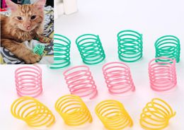 Pet Wide Durable Heavy Gauge Plastic Colourful Springs Cat Toy playing toys for kitten7364391