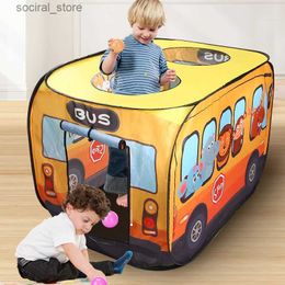 Toy Tents Portable Cartoon Bus Kids Toys Tent Child Baby Room Automatic Pop-up Game Outdoor Childrens Play House Lc0313