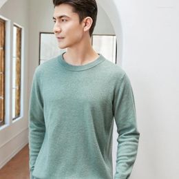 Men's Sweaters Selling Pullover Pure Wool Full Sleeve Casual Cashmere Knitted Fine Business O-Neck Sweater Multi Colour