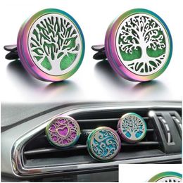 Essential Oils Diffusers Stainless Steel Car Fragrance Diffuser Vent Clip Cars Air Freshener Per Clamp Aromatherapy Oil With Refill Pa Otbrd