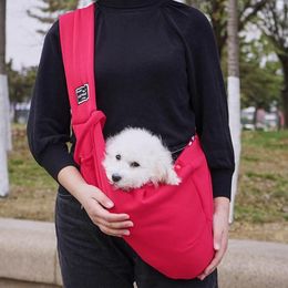 Cat Carriers Crates & Houses Outdoor Pet Bag Dog Carrier Slings Handbag Pouch Small Dogs Single Shoulder Bags Puppy Front Mesh Oxf309B