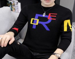 2019 New Knitted Men Handsome Sweater Hip Hop Mens Christmas Sweaters Round Collar Slim Fit Keep Warm Winter Pull Homme2601441