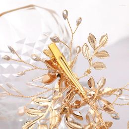 Hair Clips Hand Made Metal Leaf Hairpin Handcrafted And Beautifully For Bridal Makeup