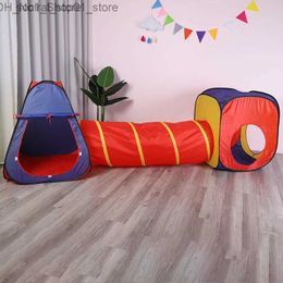 Toy Tents Toy Tents Portable 3 In1 Baby Tent Kid Crling Tunnel Play Tent House Ball Pit Pool Tent for Children Toy Ball Pool Ocean Ball Holder Set Q231220 L240313