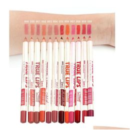 Lip Pencils Selling Menow P14002 Liner 12 Colour Mixed Waterproof Lipstick Cosmetics Lips Pencil Pen Makeup Gift For Women Drop Deliver Otchw