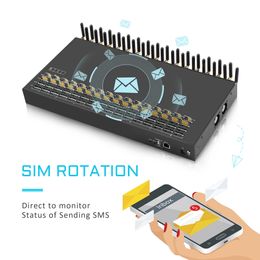 Sıcak Satış 4G Yüksek Gönderme SK SMS Ağ Geçidi GSM SMS Modem 32 Ports 128 SIM Yuvaları SIM Makine Ücretsiz Yazılım IMEI Değişiklik Anti Blok SMPP API