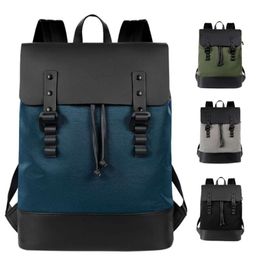 SWISS New Fashion Men's 15.6-inch Waterproof Casual School Backpack, with Laptop Compartment and Buckle