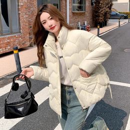 Women's Trench Coats 2024 Winter Coat Short Bread Clothing Female Korean Down Cotton Jacket For Women Loose Stand Neck Thickened Warm Padded