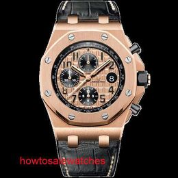 Lastest AP Leisure Wrist Watch Royal Oak Offshore 18K Rose Gold Automatic Mechanical Mens Watch 26470OR Second hand Luxury Watch 26470OR OO A002CR.01