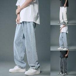 Men Casual Jeans Fashion Loose Plus Size Street Wide Leg Trousers Long Denim Pants For Man 240305