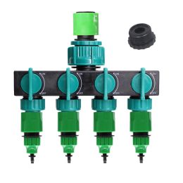 Connectors 1 Set 4 Way Water Pipe Splitter Garden Irrigation 4/7 Or 8/11 16mm Hose Connector Kit Greenhouse Orchard Watering Accessories