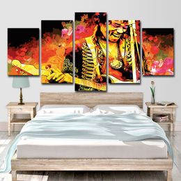 HD Printed Canvas 5 KIMI HENDRIX Music Guitarist Room Decor Prints and Posters Wall Art Picture283t