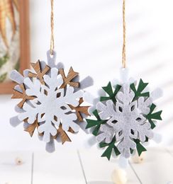 Christmas Ornament Felt Snowflake Pendant DIY Decoration Xmas Tree Hanging Pendants Crafts DHL HH217133681918