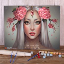 Number Cartoon Girl Woman DIY Paint By Numbers Set Oil Paints 40*50 Oil Painting Wall Paintings Crafts For Adults Handiwork