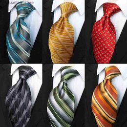 Neck Ties Classic Vintage Mens Tie Handmade 10cm % Silk Printed Necktie Geometric Checked Jacquard Ties For Man Business Wedding Gift L240313