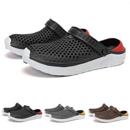 slippers for men women Solid Colour hots slip resistant black white Red breathable mens indoors walking shoes GAI