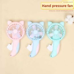 Electric Fans Summer Mini Cooling Air Conditioning Handheld Small Fan Dormitory Student Portable Manual ChildrensH240313