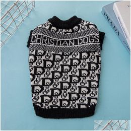 Dog Apparel Pet Sweater Autumn/Winter Thickened Fashion Clothing New Stock Cat And Fadou Schnauzer Drop Delivery Home Garden Supplies Otr3Z