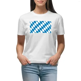 Women's Polos Flag Of Bavaria T-shirt Korean Fashion Summer Top Tee Shirt