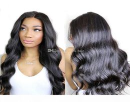 Silk Top Full Lace Wigs Body Wave Glueless Silk Base 44 Lace Front Wigs Virgin Hair With Baby Hair For Black Women2108087