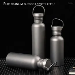 Water Bottles Pure Titanium Sports KETTLE Large Capacity Leak-proof Outdoor Antibacterial Fresh Portable Cycling Bottle 430/600/750ml