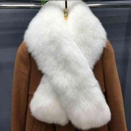 Luxury Genuine Fox Fur Scarf Real Fox Skin Scarf Big Size Natural Fox Fur Shawl Winter Women Stole Y0113247R