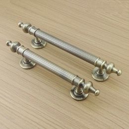 1pcs Classic Zinc Alloy Bronze Wooden Door Handle Bathroom Balcony Bedroom Antique Door Handle Furniture Hardware Room Pull Knobs208M