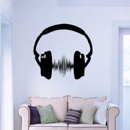 Stickers Headphones Wall Decal Art Stickers Bedroom Modern Home Interior Decor Decals Sound Music Party Decoration Mural Wallpaper D146