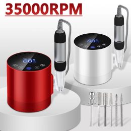 Kits 35000rpm Nail Drill Hine Lcd Display Touch Control Function Electric Manicure Drill Efile for Acrylic Gel Nails Home Salon