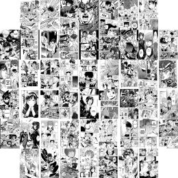 Stickers 50Pcs Anime Japanese Manga for Wall Collage Kit Chic Prints Room Decor for ACG Okaku Culture Wall Art Postcard for Bedroom Prop